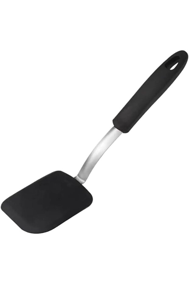 Black 1 Pack Silicone Cookie Spatula Turner Mini Brownie Spatula Flexible Kitchen Small Silicone Spa