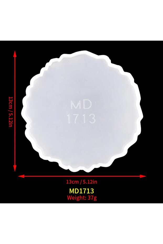 قوالب سيليكون راتنجية غير منتظمة الشكل MD1713 لصنع قواعد أكواب من راتنج الإيبوكسي، مناسبة لصنع النبيذ بنفسك