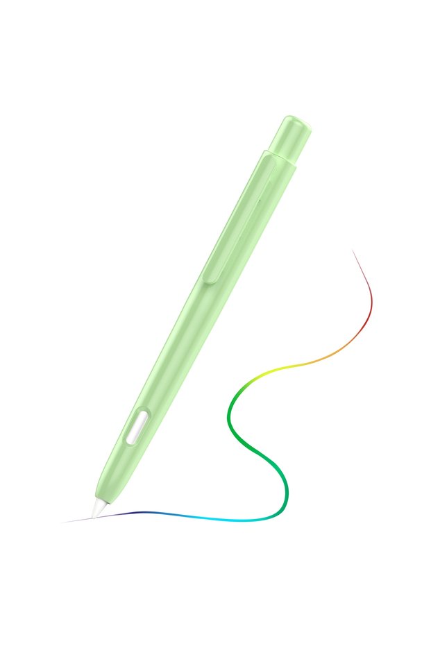 Green Holder Case for Apple Pencil 2nd Generation, Retractable Protective Pen Cover with Sturdy Clip