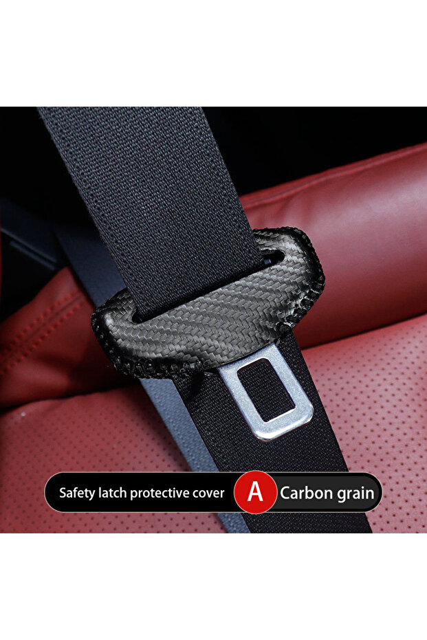 carbon fiber texture Car Safety Insert Belt Bayonet Protective Cover Seat Belt Shoulder Guard Seat B