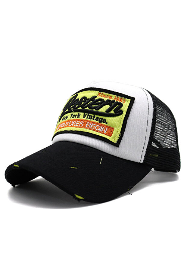 56cm-60cm Black Unisex Trucker Hat Men Letter Embroidery Baseball Cap Outdoor Sport Cap