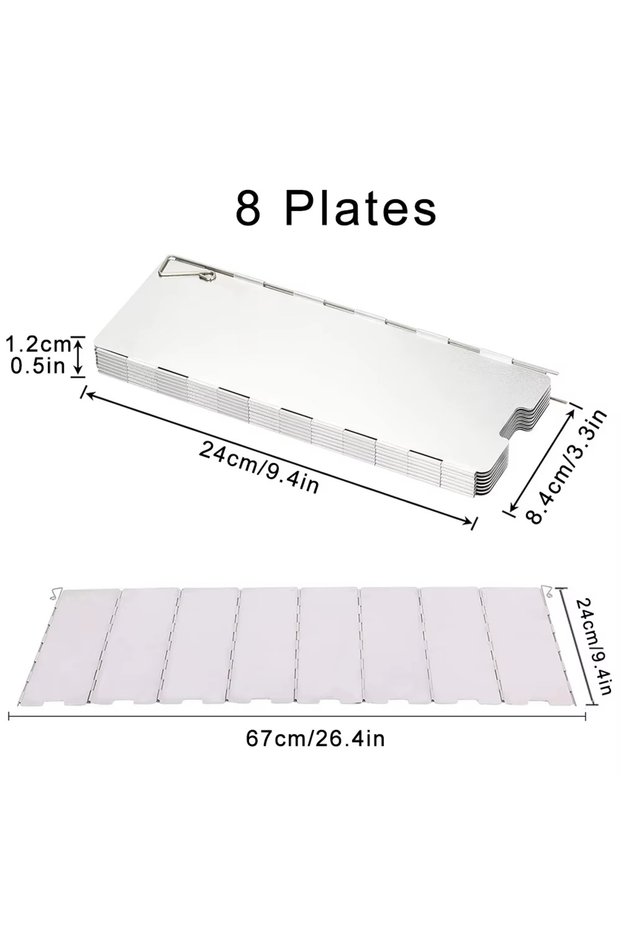 8 Plates 8 Plates Aluminum Windscreen Stove Windshield Wind Shield Outdoor Camping Equipmen Picnic C