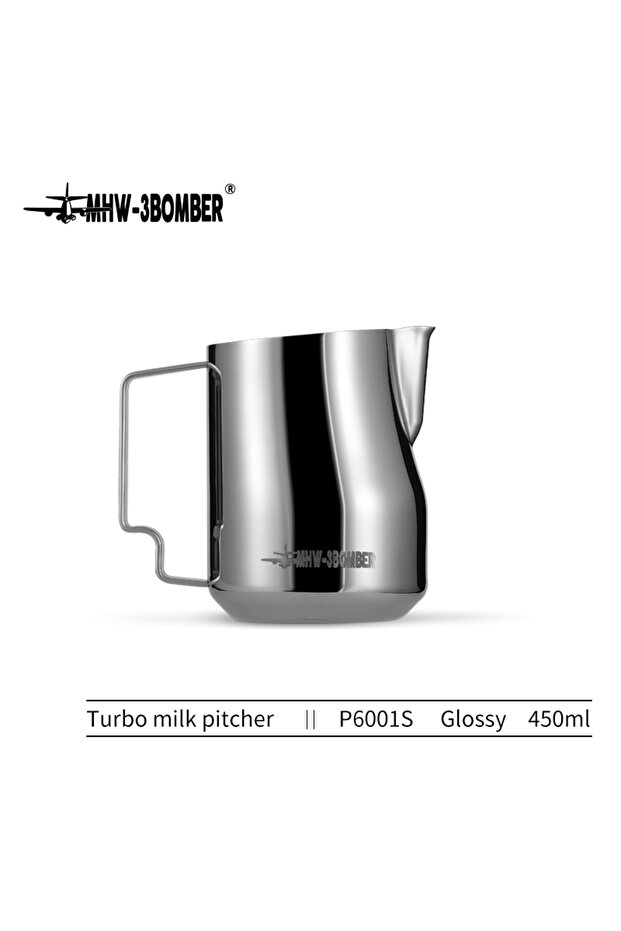 450ml Glossy MHW-3BOMBER 350ml 450ml Turbo Milk Frothing Pitcher Steaming Pitchers Professional Milk
