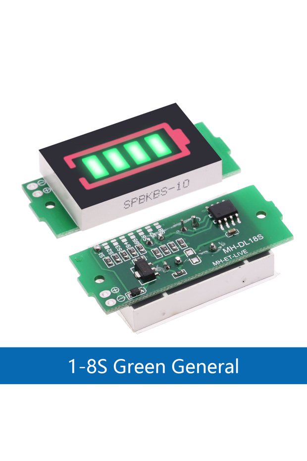 1S-8S Green General 1S 2S 3S 4S 6S 7S 8S Series Lithium Battery Capacity Indicator Module Display El