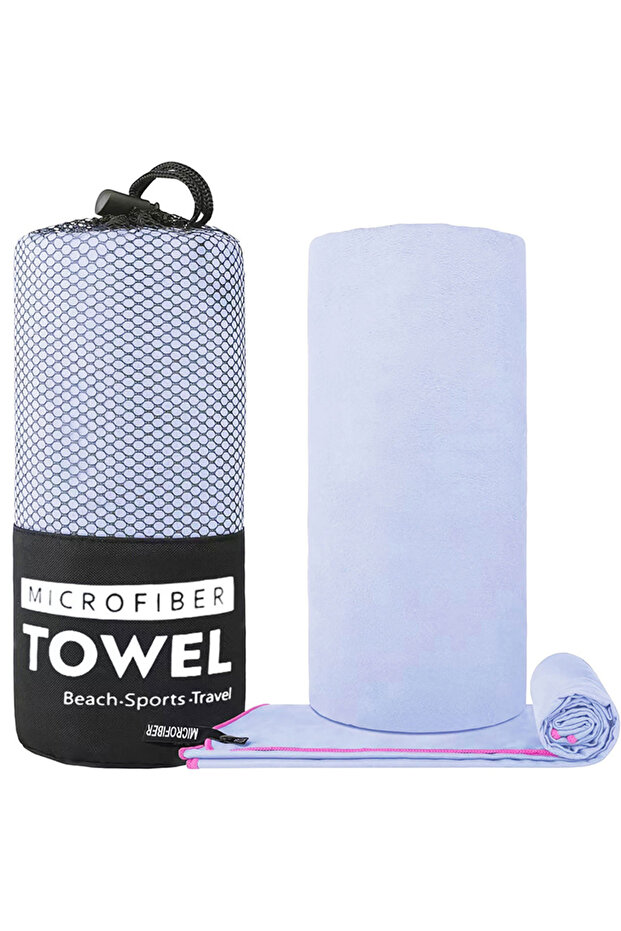 38x38cm Light purple 1pc Absorbent and Quick Drying Microfibre Travel Towel Quick Drying Super Soft