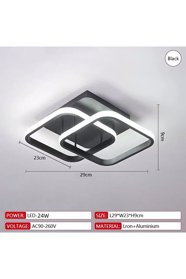 Cool white black Modern LED Ceiling Light Creative Dimmable Ceiling Lamp Indoor Lighting Bedroom Cor