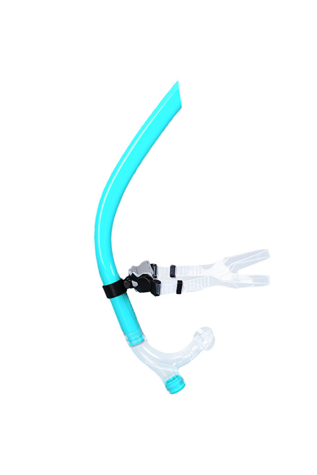Adult-Green Swim Training Snorkel Center-Mount Front ComfortableMounted Silicone Mouthpiece Junior S