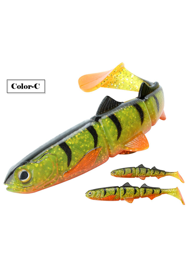 22cm Color-C Spinpoler Wander Shaker Paddle Tail Pike Bait Soft Swimbait Shad Jointed Fishing Lure 1