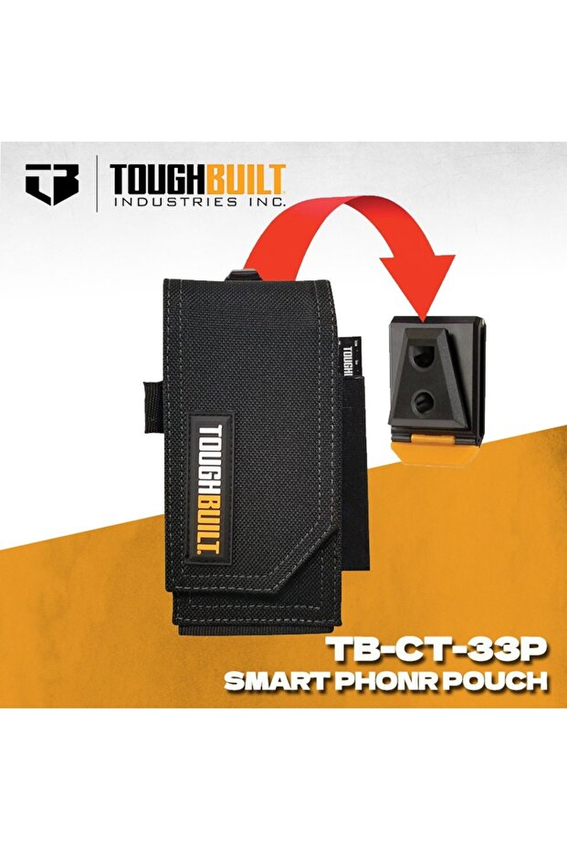 TB-CT-33P TOUGHBUILT TB-CT-33P Quick Hang Cell Phone Pouch Tool Cell Phone Case Toughbuilt Bag Acces