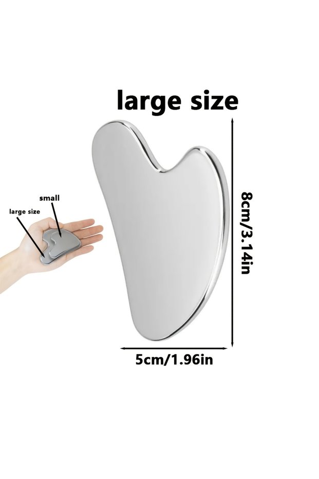 Big 1pices Gua Sha Board Beauty Skin Care Facial Tool Stainless Steel GuaSha Massage Tool Natural Un