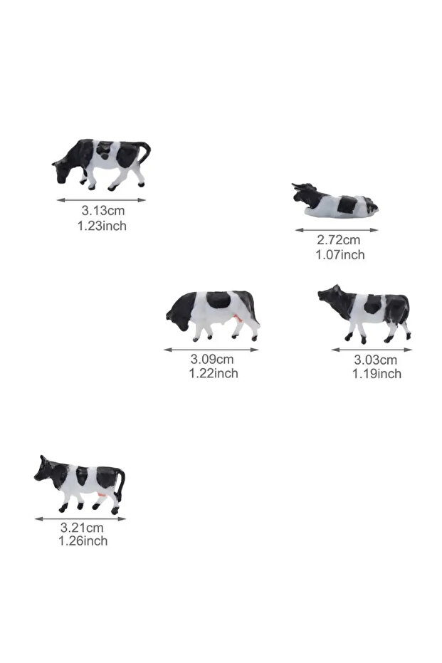 HO HO and N Scale Model Cows Miniature Farm Animal Model Cow For Model Railway Layout Different Diff