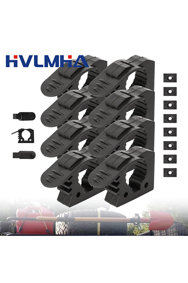 8pc 1-8pcs Rubber Clamps Quick Release Mounting Clamps 30-40mm for Car Off Road Truck Trailer RV Boa