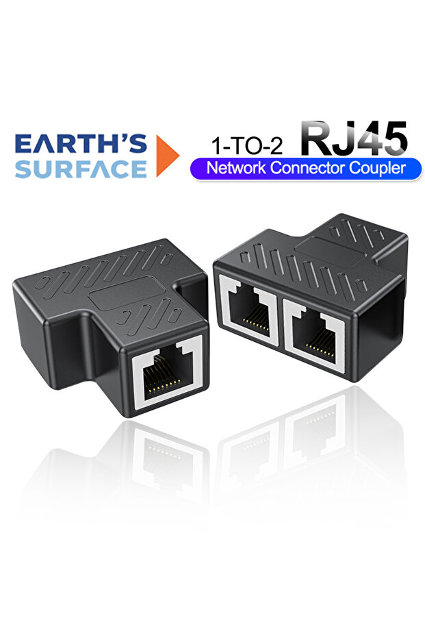 قطعتان من موصل RJ45، محول إيثرنت من 1 إلى 2، كابل شبكة إنترنت، موصل أنثى RJ45 LAN