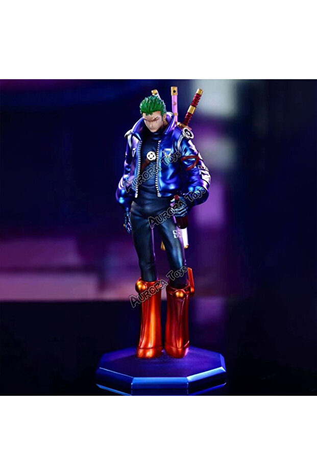 Bandai Zoro 9.44in/24cm Anime One Piece Figure Egghead Zoro Figure PVC Action Figures Collection Mod