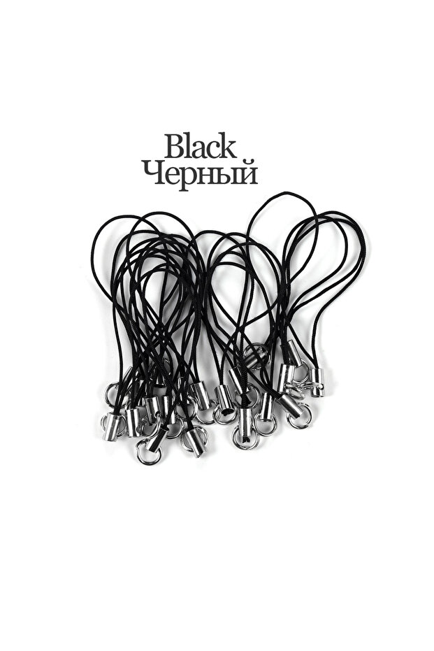 20pcs Black 20-100Pcs Lanyard Lariat Cord Lobster Clasp Rope Christmas Bell Keychain Hooks Mobile ph