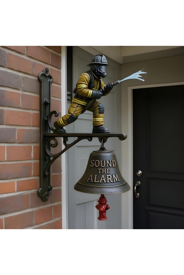 Door Bell Yard Loud Alarm Sound Door Bell Vintage Commemorative Ornament Wall Mount Doorbell for ...