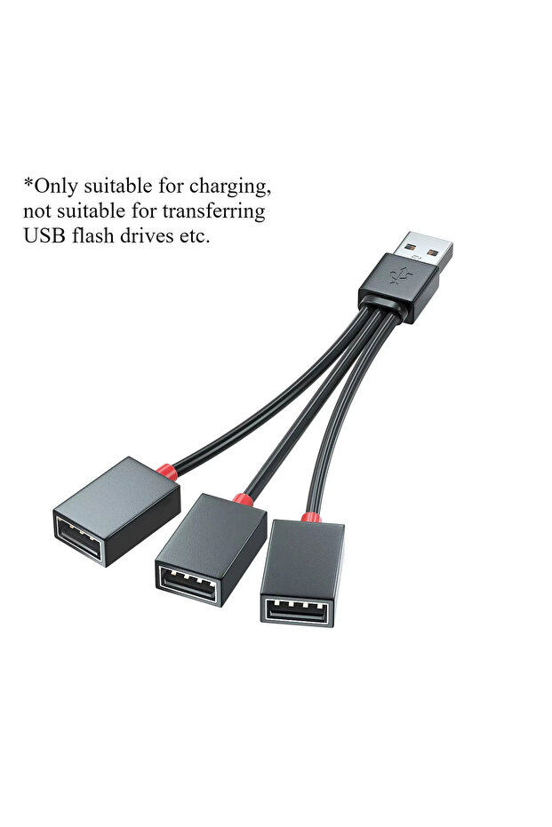 كابل USB متعدد الوظائف للسيارة، منفذ واحد في 3 منافذ، كابل شحن لأجهزة iPhone