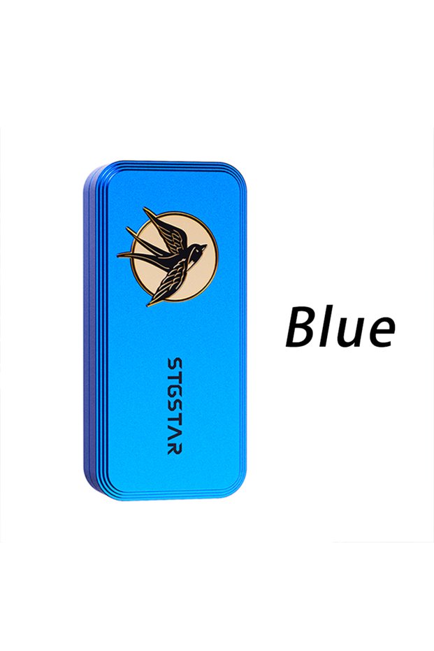 Blue Fidget Slider and Spinner 14+ Stress Relief Toys for Kids Adults, EDC Anti-Anxiety Desk Toy for