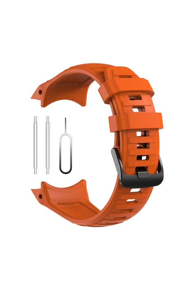 Orange No Gaps 26mm Silicone Strap For Instinct 2X Solar - Tactical Edition Watchband Replacement..