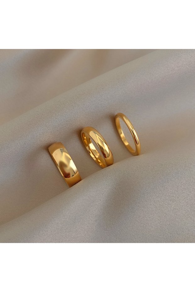 8 2mm Gold Tarnish Free 2mm 4mm 6mm Stainless Steel 18K Gold Plated Silver Color Knuckle Rings For L