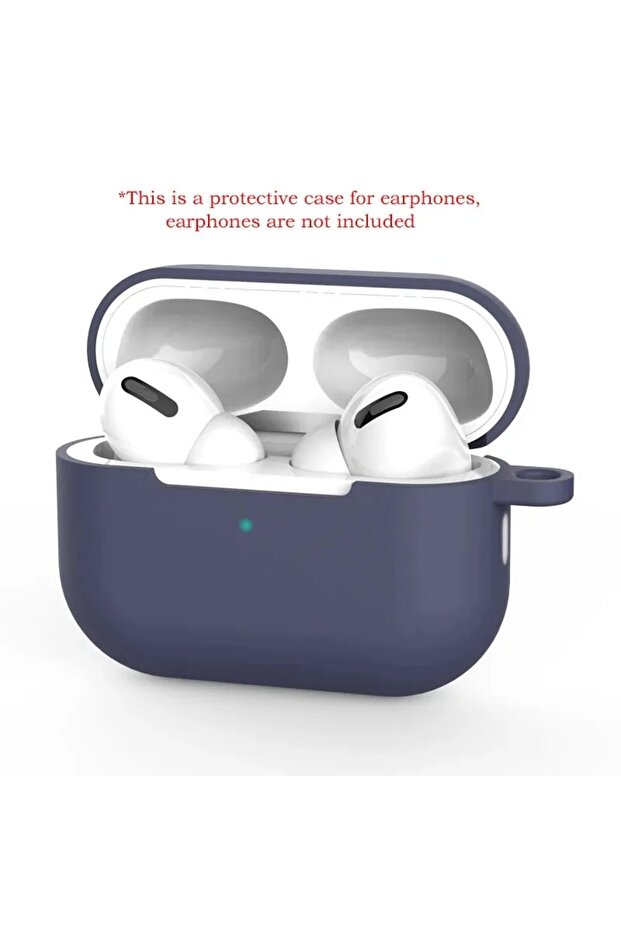 Midnight blue For AirPods Pro Protective Case Silicone New Solid Color Bluetooth Headset Soft Case