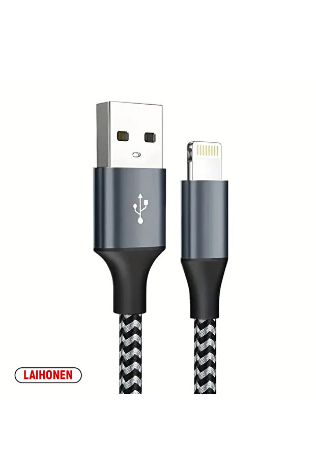 كابل USB A إلى Lightning معتمد من MFi بطول 1 متر، قطعة واحدة باللون الأسود، بطول 1 متر و2 متر و3 متر، لهاتف iPhone 14 13 12 11 X XR Pro Max Fa