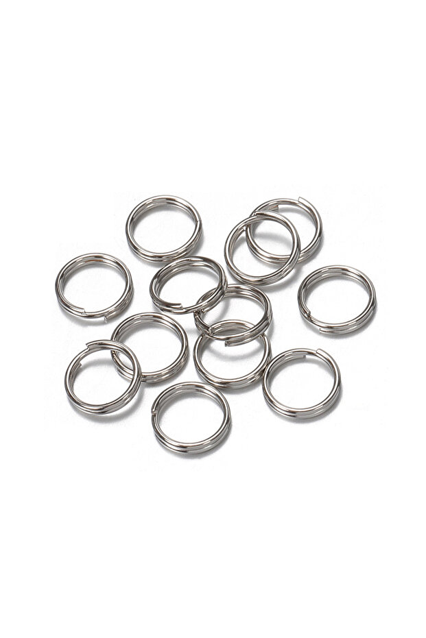 8mm Steel 50pcs/lot 6/8/10/12mm Metal Keyring Blank Circle Split Ring Connector for DIY Keychain Je