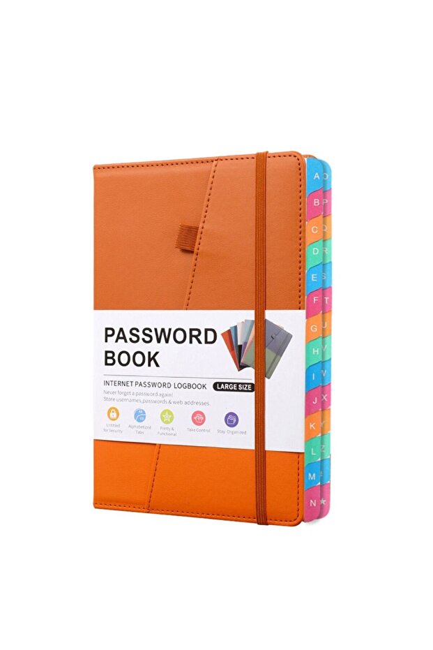 01 A5 كتاب كلمات المرور مع علامات تبويب أبجدية كتاب حفظ كلمات المرور عنوان موقع الويب كلمة مرور الإنترنت Lo