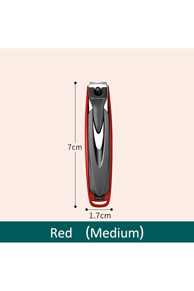 Red Medium Colorful Nail Clippers Anti-Splash Nail Cutter Detachable Design Fingernail Clippers Stai