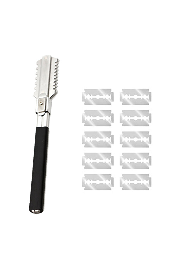 B With Blades Professional Handle Removeable Stainless Steel Edge Hair Shaving Razor Professional B