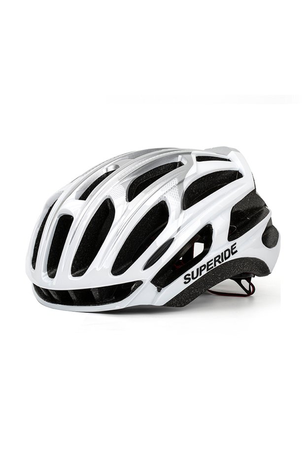 M(54-58) White no Glasses SUPERIDE Men Women Road Bike Mountain Bike Helmet Sports Aero Racing Cycli