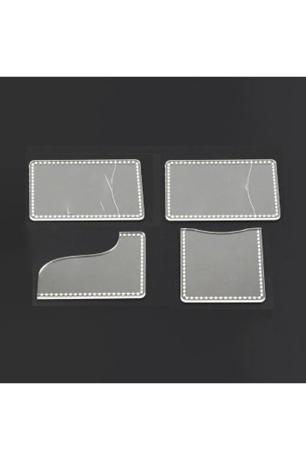 AA YOMDID Practical Card Bag Leather Tool Template Acrylic Version Handcraft Leather Design Stencil