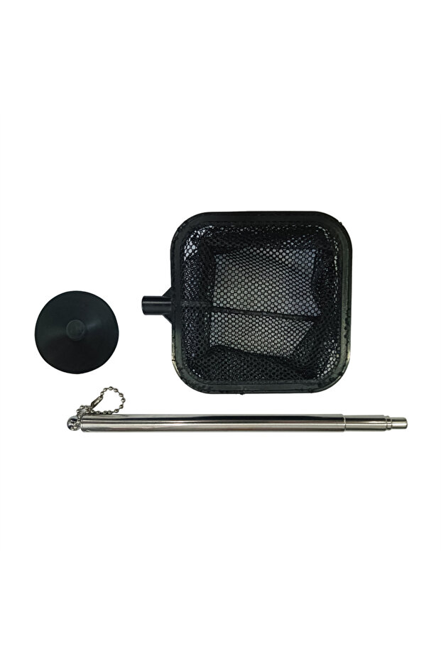Black square B AquariumFish Fishing Net Stainless Steel Retractable Small Shrimp Fishing Nets Fish A
