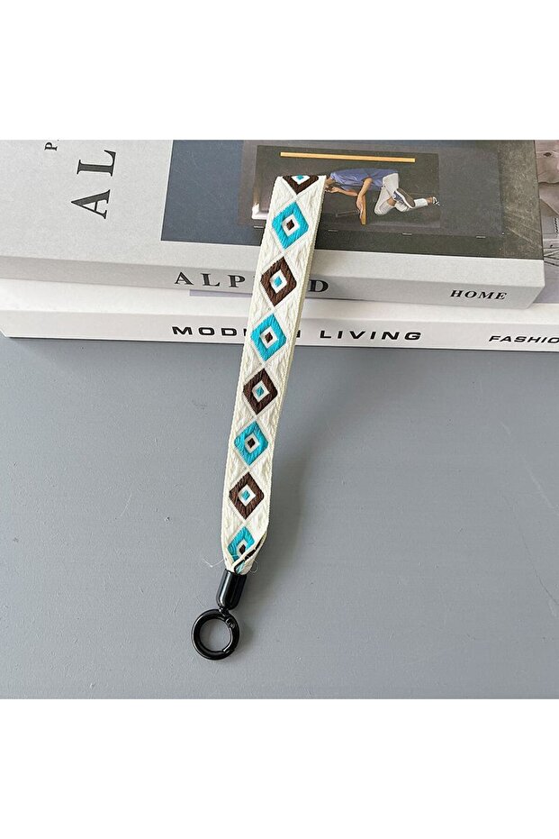 Polyester / Nylon WHITE New Colorful Universal Lanyard Mobile Phone Universal Lanyard Wrist Strap Sh