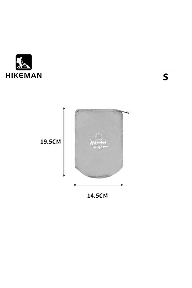 Grey S Outdoor Camping Down Jacket Storage Bag Portable Clothing Compression Bag Travel Drawstring S