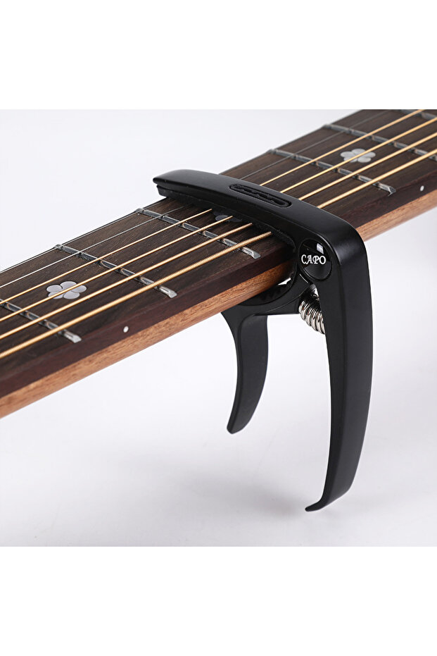 black Metal Guitar Capo Tuner Clamp Professional Key Trigger Single Hand Capos Clip Zinc Alloy for A