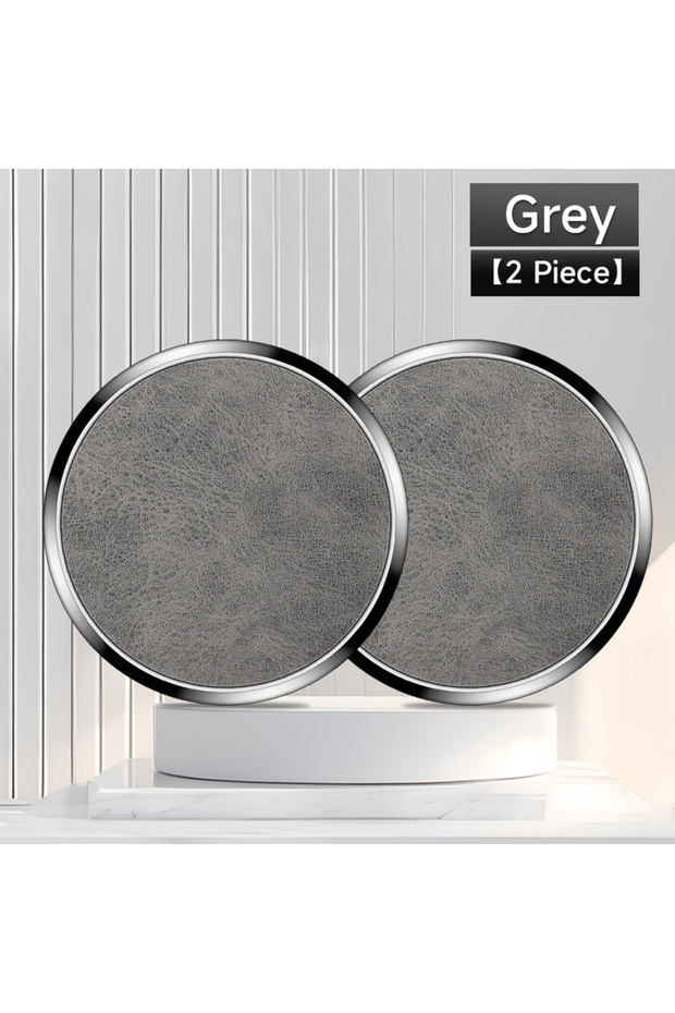 2PCS Grey 1PC/2PCS 7 Colors Car Coasters Cup Holder Mats Creative Anti Slip Pads Car Interior Access