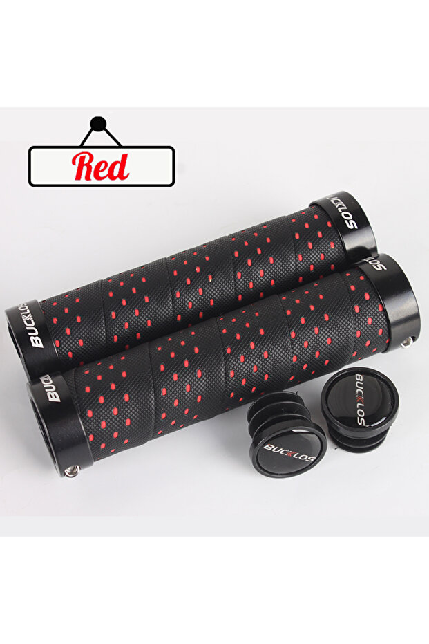 Red 1Pair Bicycle Handlebar Grips Soft 22.2mm MTB Handle Lock Grips Comfortable Shoc