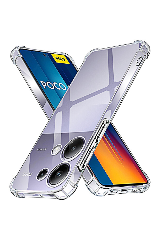 جراب خلفي ناعم من السيليكون الشفاف المقاوم للصدمات لهواتف Poco M5s و Poco M6 Pro 4G و X7 و X6 و X5 و F5 Pro و M5s و C65