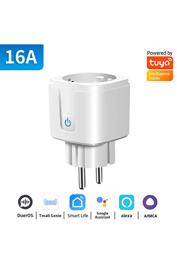 EU WIFI 16A TNCE TUYA EU Plug wifi or zigbee3.0 Smart Socket 16/20A Power Monitor Timing Function Vo