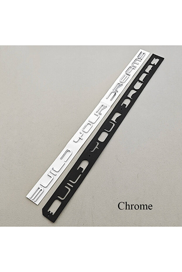 Style36 Chrome 3D ABS Car Sticker Logo Build Your Dreams Rear Trunk Badge Emblem Decals For BYD Dolp