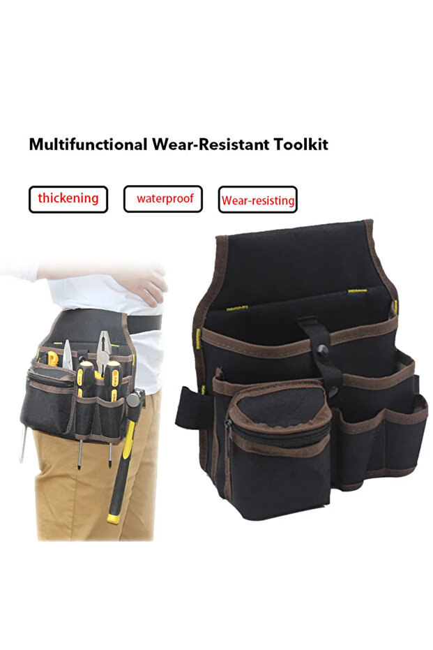 style 3 Multifunctional Tool Storage Bag Pouch Belt Hardware Electrician Toolkit Drill Waist Bag Wre