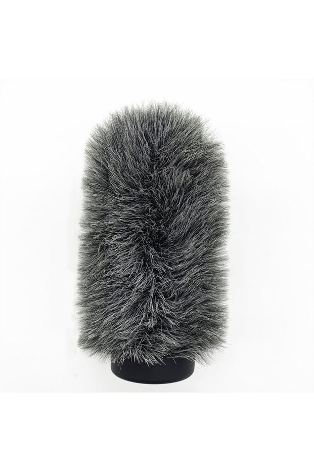 Grey Mic Pop Filter Dead Cat Outdoor Windproof Artifical Fur Windscreen Shield for Rode Ntg3 For Me6