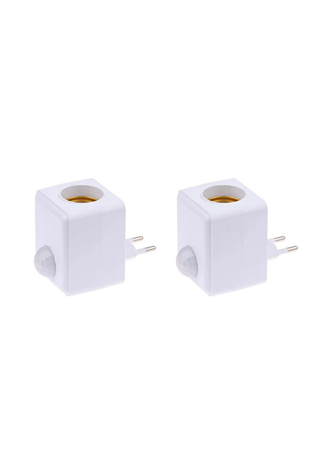 2PCS Motion Sensor AC85-265V E27 Led Lamp Base with Motion Sensor PIR Human Induction Light Bulb Hol