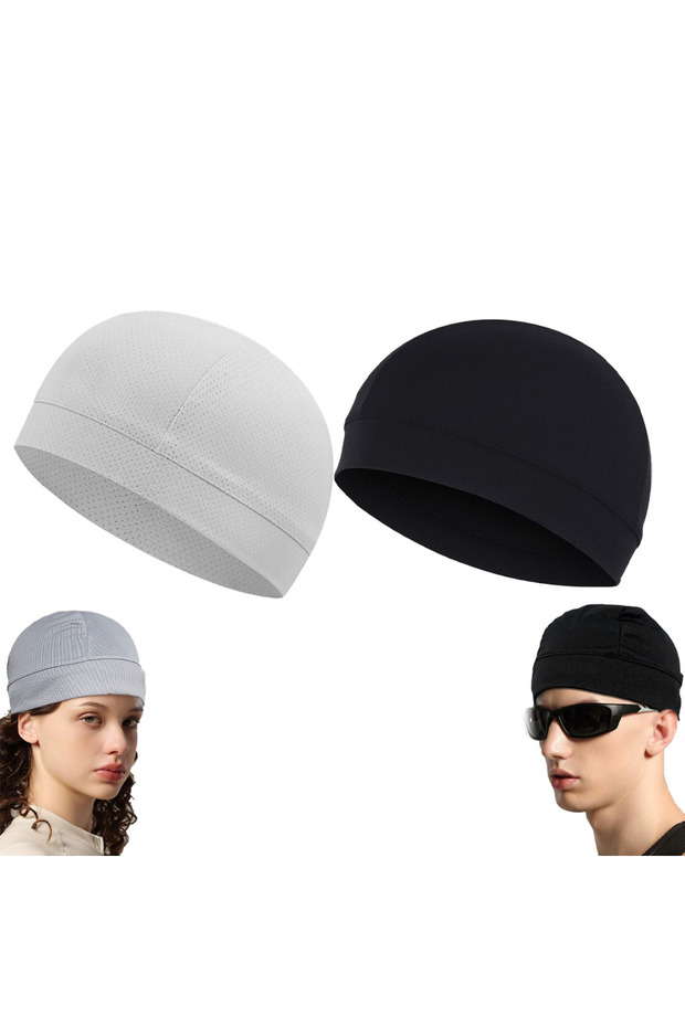 2pcs Mixed 5/2/1pc Summer Cooling Skull Caps Helmet Liner Anti-UV Anti-Sweat Wicking Cycling Running
