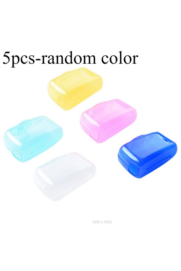 5pcs-random color 5/10pcsPortable toothbrush case Travel portable toiletry toothbrush case Toothbrus