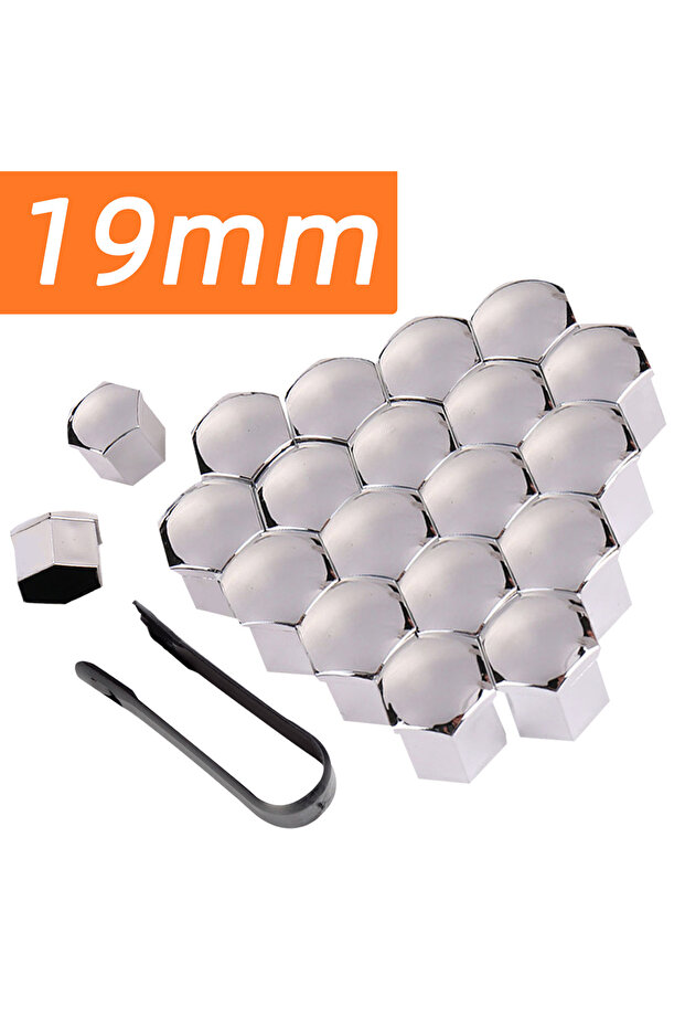 Silver (19mm) 17mm 19mm 21mm 20pcs Car Wheel Protection Cover Nut Cover Rust Proof Car Wheel Hub Scr