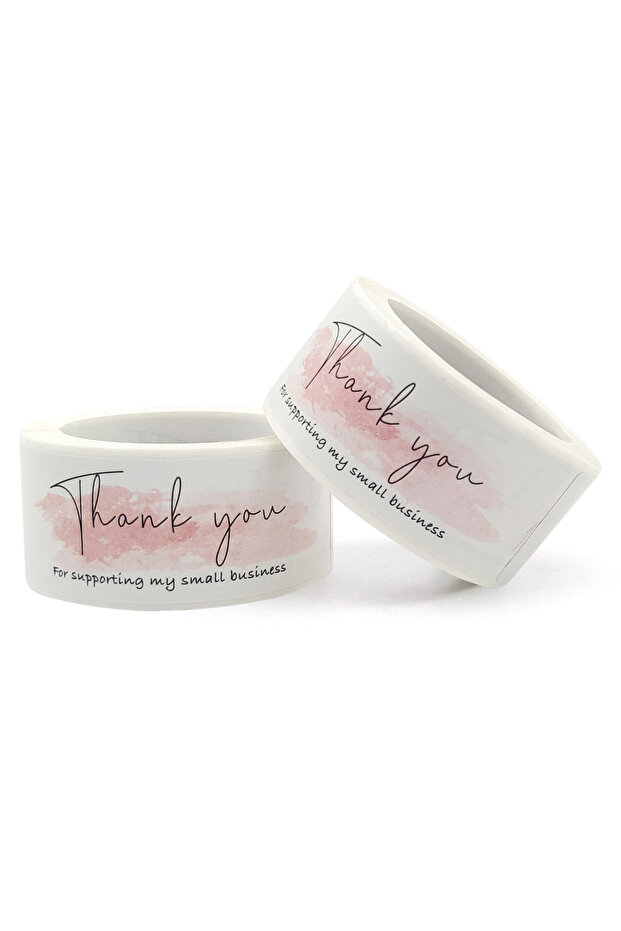 WHITE 120Pcs 1inch*3inch Thank You Stickers Self-adhesive Laser Stickers Sealing Label for Small Bus
