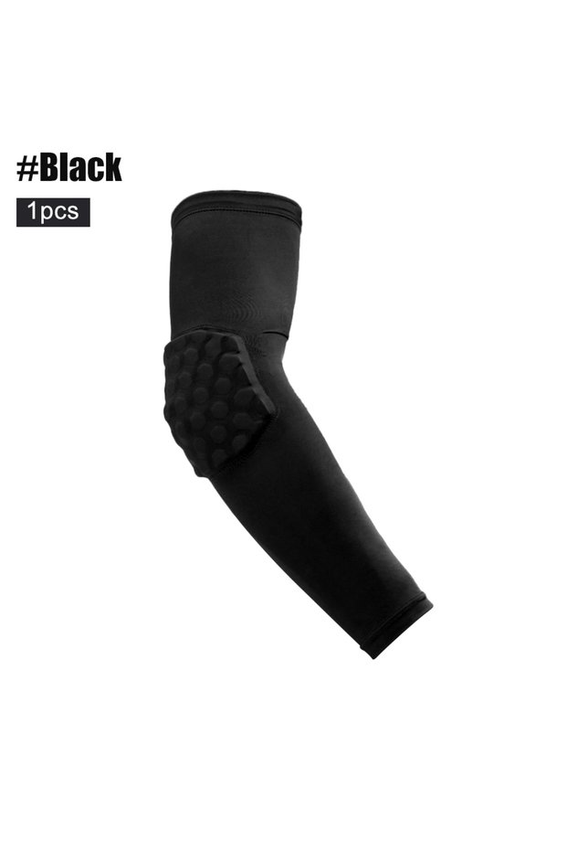 L black 1pcs Arm Sleeve Armband Elbow Support Basketball Arm Sleeve Breathable Football Safety Sport