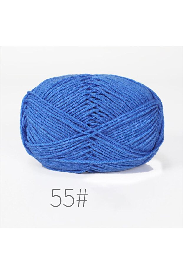 55 50g Milk Cotton Crochet Yarn 4ply Knitting Wool Needlework Dyed Lanas For Crochet Crafts Sweater